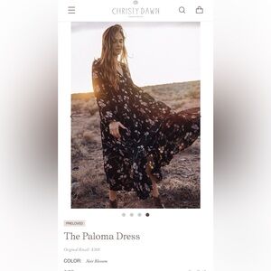 Christy Dawn Paloma Dress - Noir Blossom - XS/S